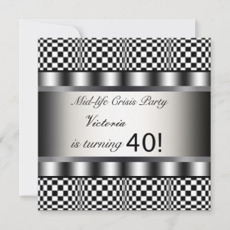 Invitation de la fête du 40e anniversaire noire