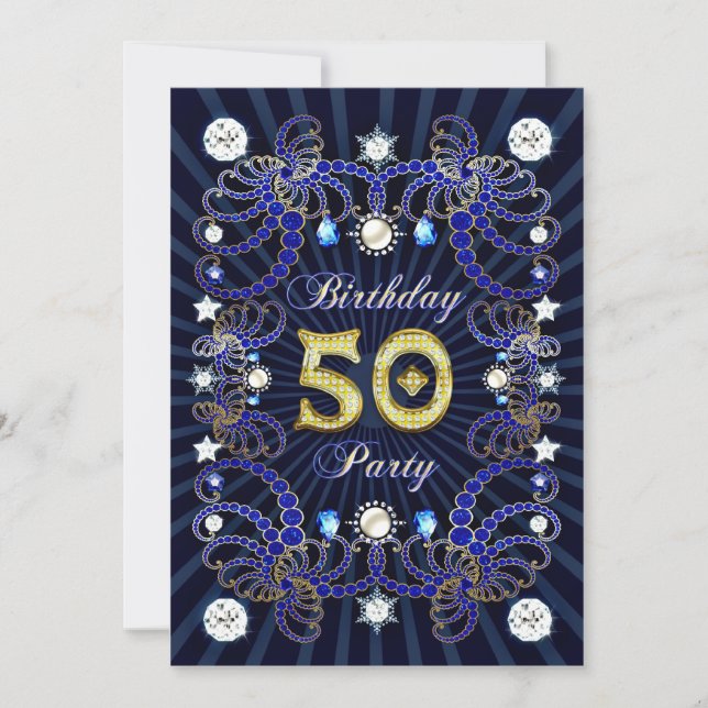invitation de la fête du 50e anniversaire avec des (Devant)