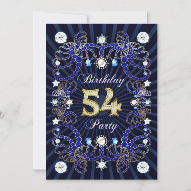 invitation de la fête du 54e anniversaire avec des (Devant)