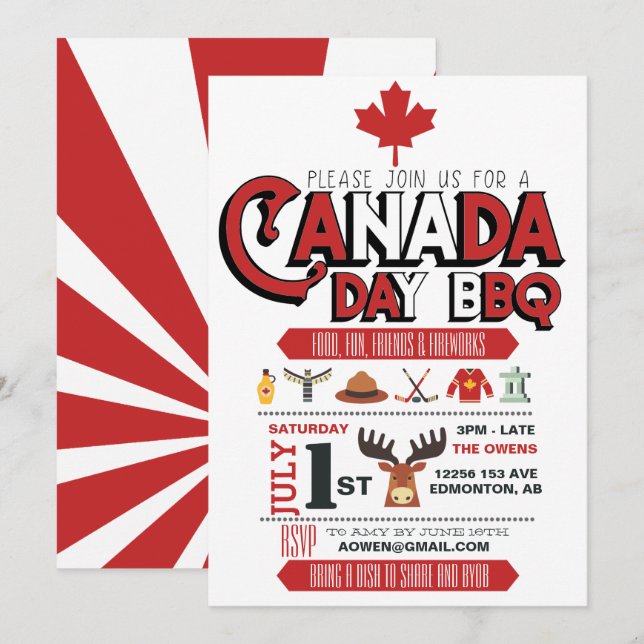 Invitation de la fête du barbecue de la fête du Ca (Devant / Derrière)