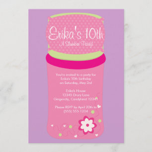 Invitation de la fête du bois d'oeuvre pour filles