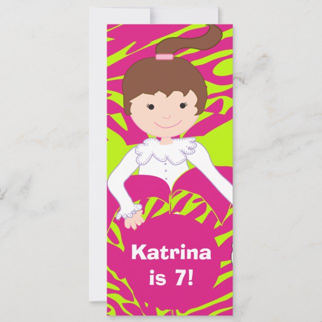 Invitation de la fête du bois vert et rose (Devant)