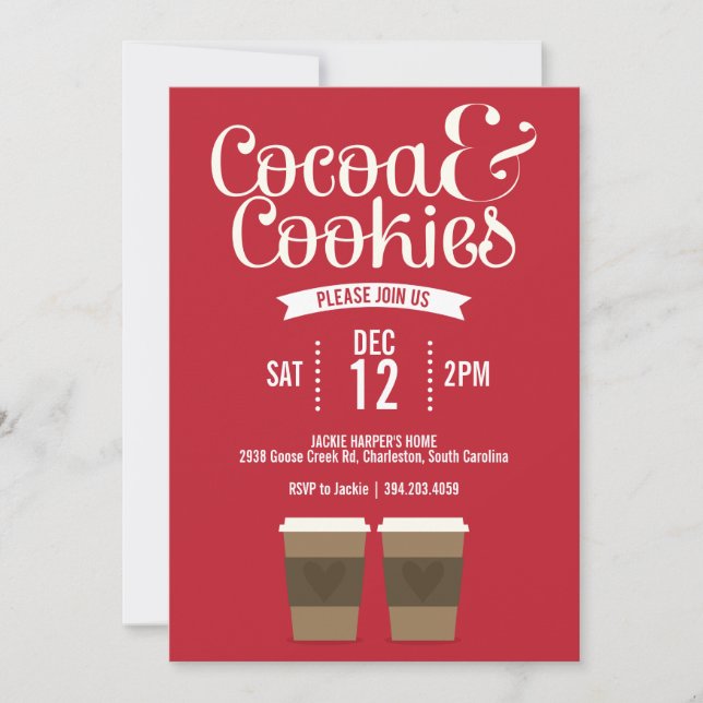 Invitation de la fête du cacao et des cookies (Devant)