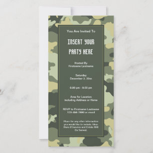 Invitations Faire Part Cartes Anniversaire Militaire Zazzle Ch