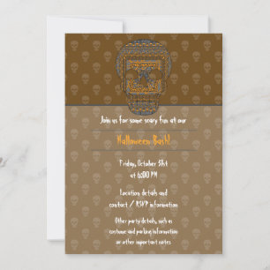 Invitation de la fête du crâne d'Halloween
