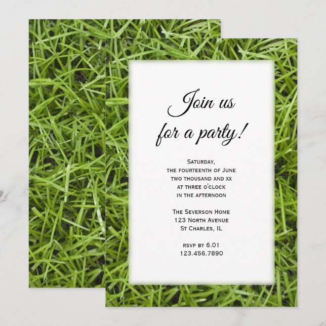 Invitation de la fête du Jardin de l'herbe verte (Devant / Derrière)