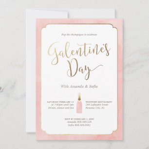Invitation de la fête du jour des Galentines