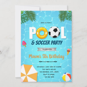 Invitation de la fête du pool de football