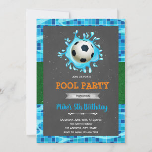 Invitation de la fête du pool de football