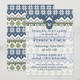 Invitation de la fête du pull d'hiver