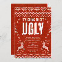 Invitation de la fête du pull moche