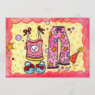 Invitation de la fête du pyjama