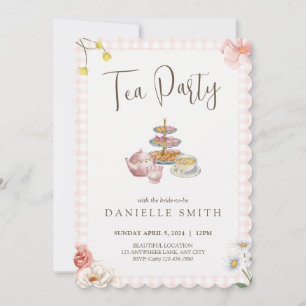 Invitation de la fête du thé douche nuptiale