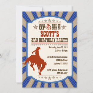 Invitation de la fête du troisième anniversaire de