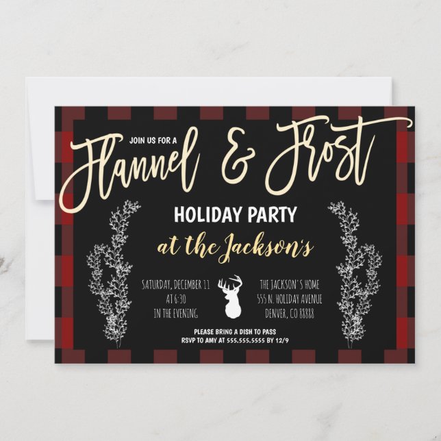 Invitation de la Fête Flanel et Frost (Devant)