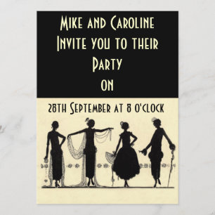 Invitation de la fête Flapper des années 20