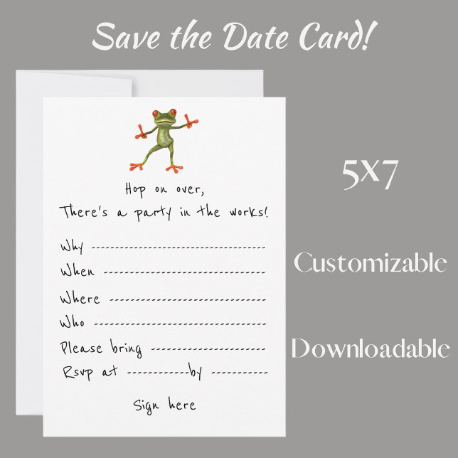 Invitation de la fête : La grenouille vous invitat (Créateur téléchargé)