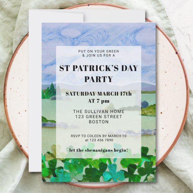 Invitation de la fête Shamrock de la Saint Patrick (Créateur téléchargé)