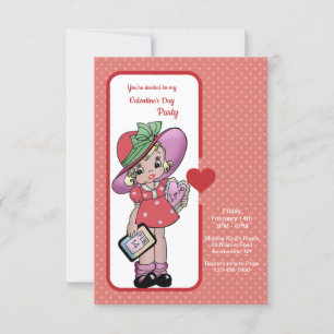 Invitation de la fête vintage des enfants Valentin