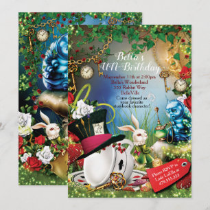 Invitation de la fête Wonderland