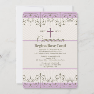 Invitation de la fille communion