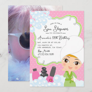 Invitation de la Fille Spa Anniversaire