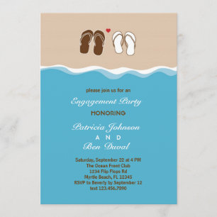 Invitation de la Flip Flops Engagement Party