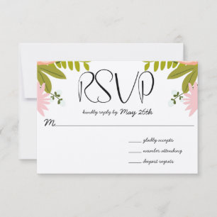 Invitation de la flore et de la faune RSVP