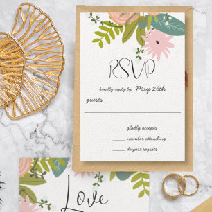 Invitation de la flore et de la faune RSVP