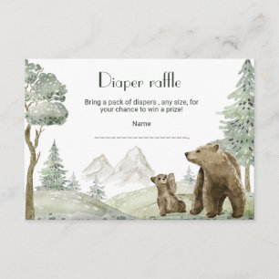 Invitation de la forêt d'aquarelle de la mère et d
