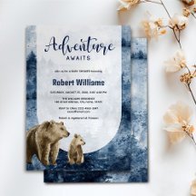 Invitation de la forêt d'aquarelle de la mère et d