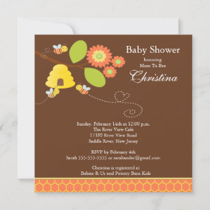 Invitation de la maman moderne à Baby shower