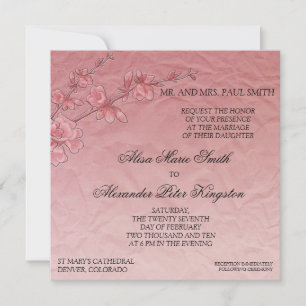 Invitation de la Mariage de la Fleur de cerisier r