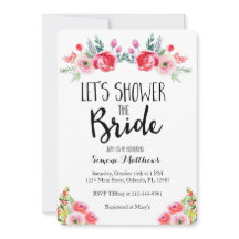Invitation de la mariée à la douche de la mariée