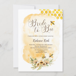 Invitation de la mariée à l'abeille