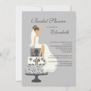 Invitation de la mariée Brunette Douche nuptiale G