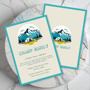 Invitation de la mariée de camp Retro