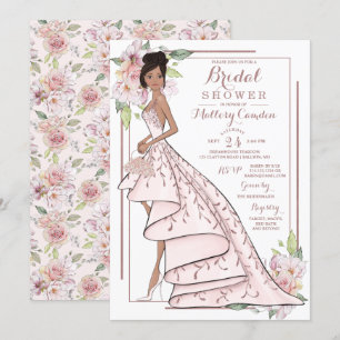 Invitation de la mariée rose de Parties scintillan