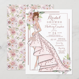 Invitation de la mariée rose de Parties scintillan