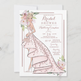 Invitation de la mariée rose Parties scintillant o