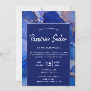 Invitation de la marine moderne Blue White Passove