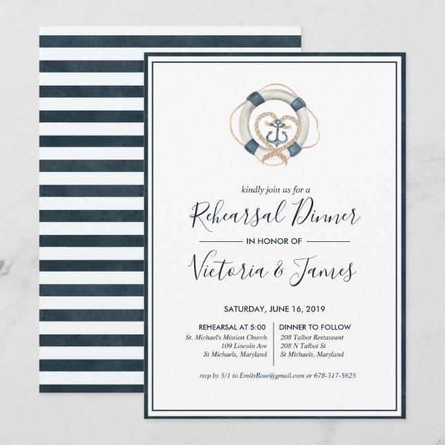 Invitation de la Marine Nautique et de la Répétiti (Devant / Derrière)