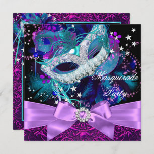 Invitation de la mascarade de masques Sparkle Mask