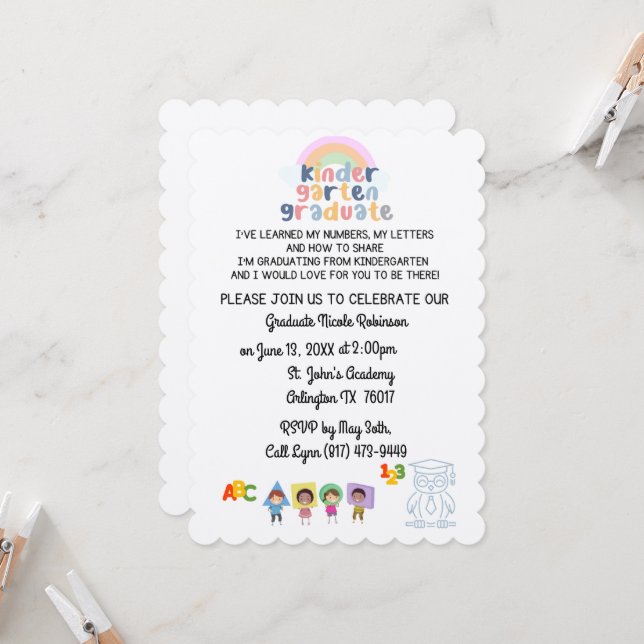 Invitation de la maternelle (Devant/Arrière en situation)