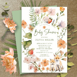 Invitation de la nature au Baby shower de Fox