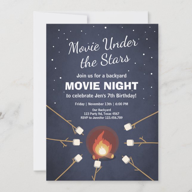 Invitation de la nuit de cinéma sous les étoiles B (Devant)