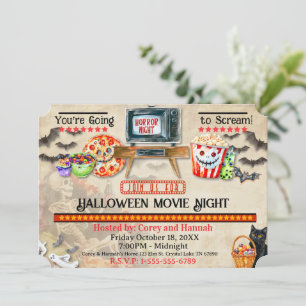 Invitation de la nuit du film d'Halloween