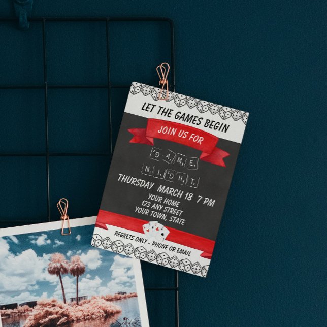 Invitation de la nuit du jeu (Créateur téléchargé)