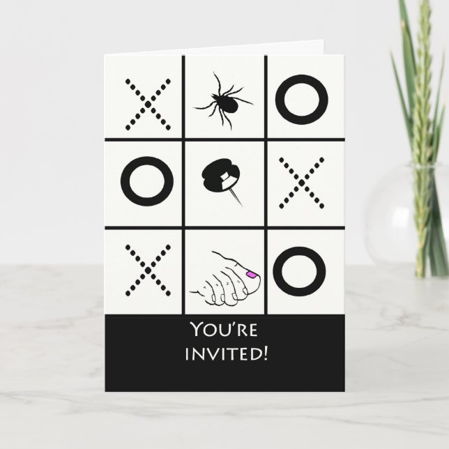 Invitation de la nuit du jeu, Funny Tic Tac Toe Ca (Devant)