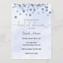 Invitation de la nuptiale Confetti Blue